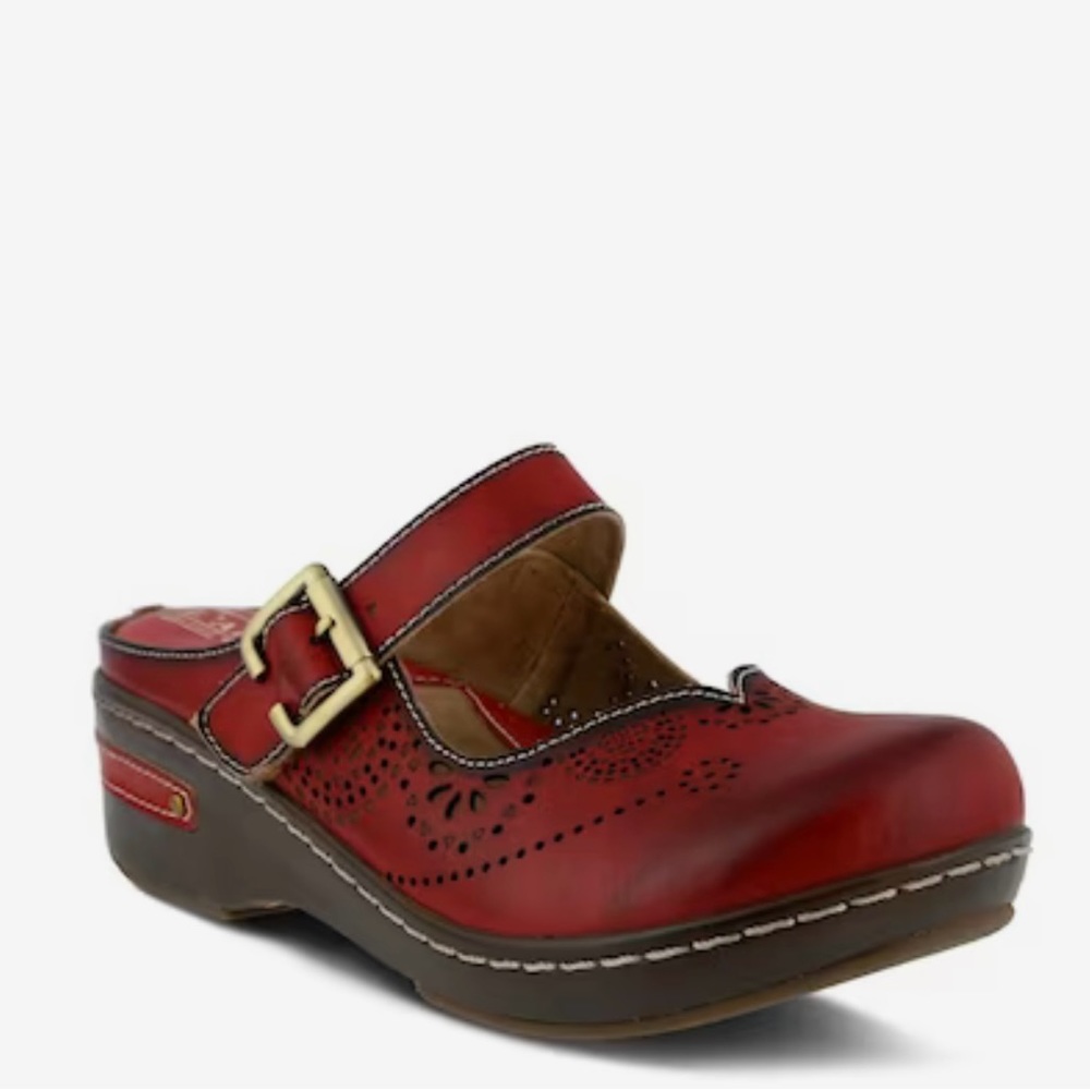 L'Artiste Aneria By Spring Step America Clog Red Size 35 - Picture 1 of 12